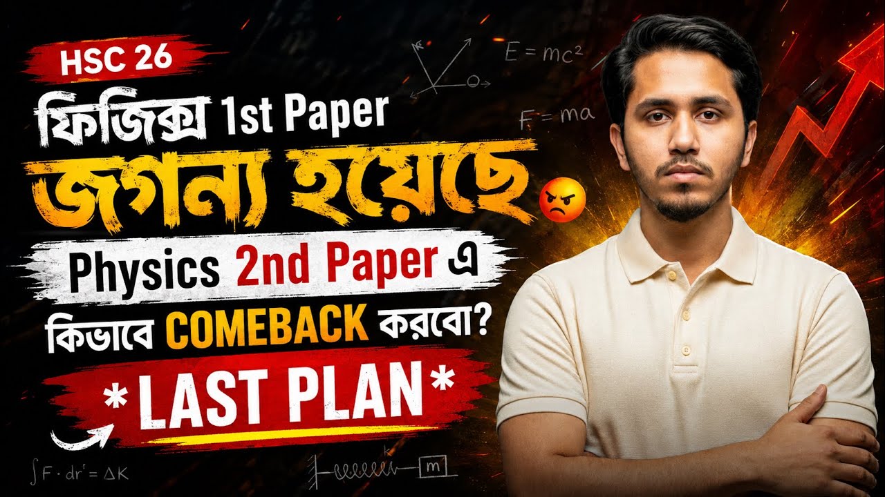 HSC 26 Physics 1st Paper জগন্য হয়েছে-Physics 2nd Paper এ কিভাবে COMEBACK করবো?*LAST PLAN*