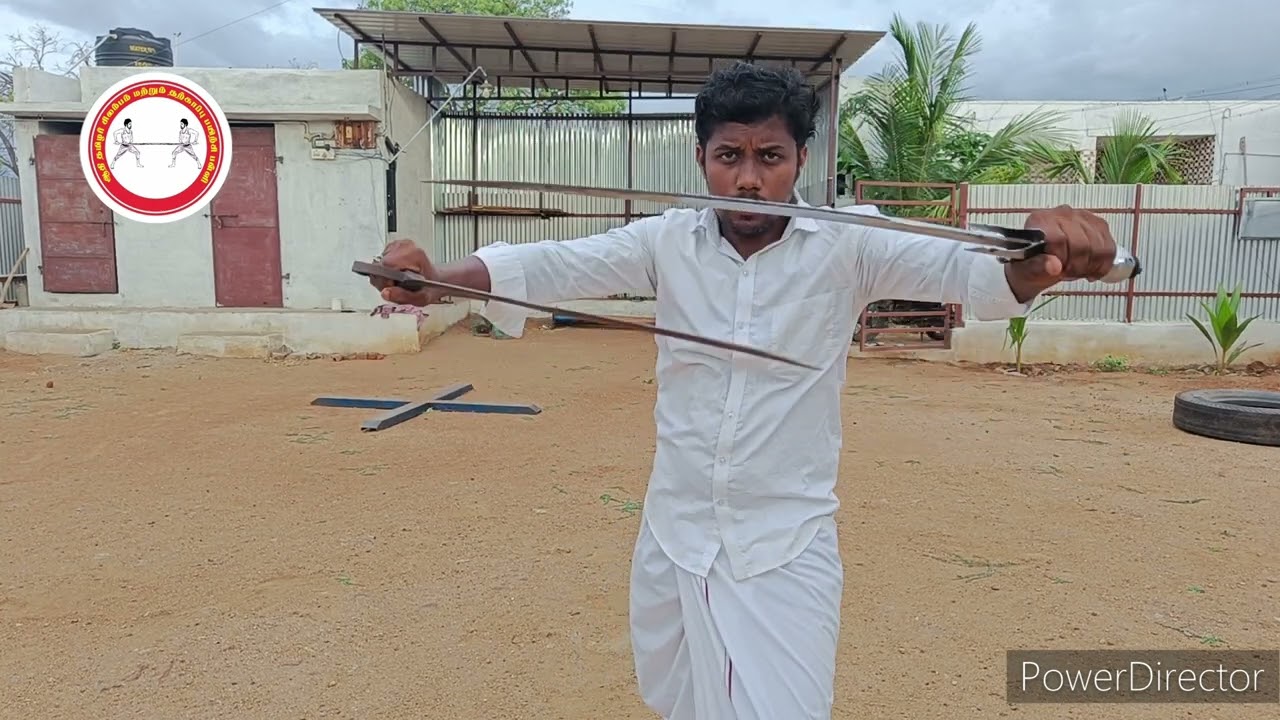 இரட்டை வாள்ப்பாடம் | கத்திரி வெட்டு