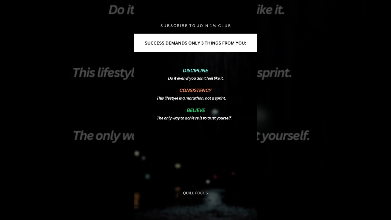 The 3 Keys to SUCCESS... #SuccessMindset #viral