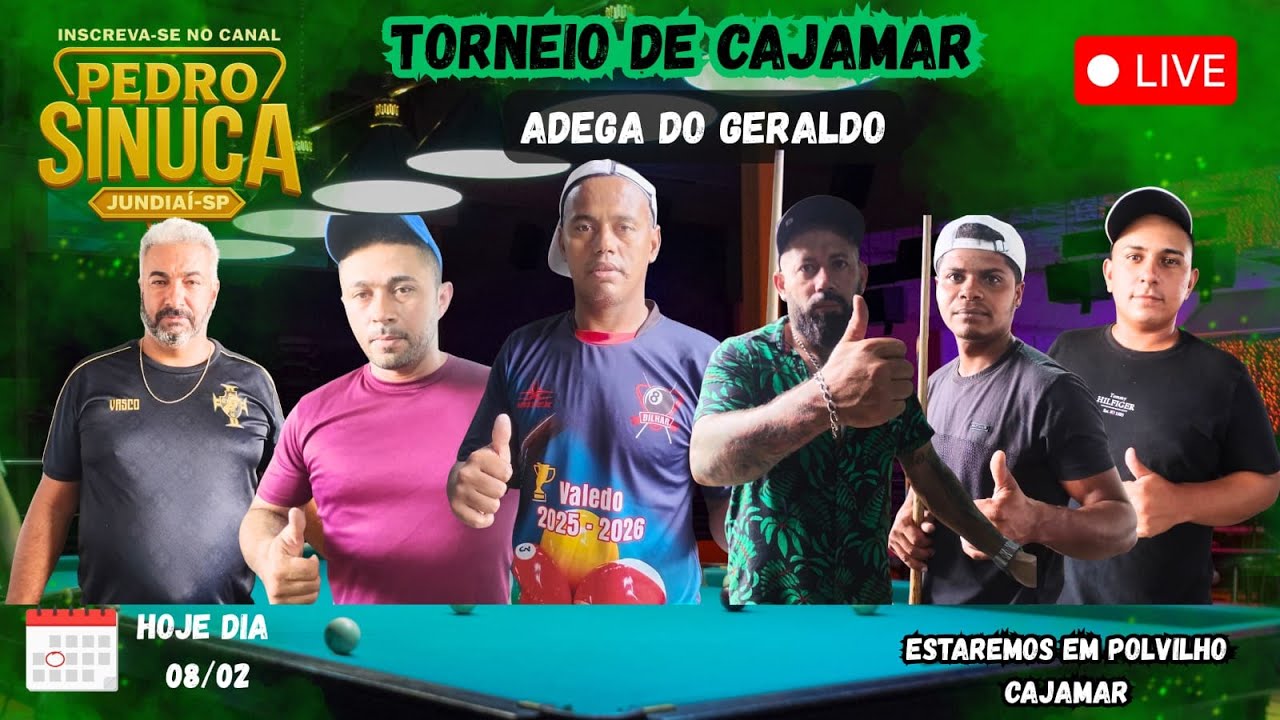 HOJE ESTAMOS EM CAJAMAR TORNEIO DE BILHAR