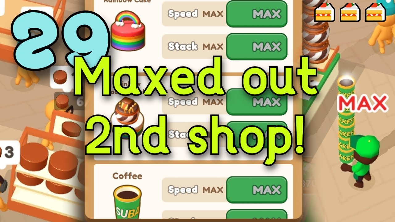Play My Sweet Bakery! with me🍰 | No commentary | 2nd shop MAXED!💚 [Gameplay Part 29]