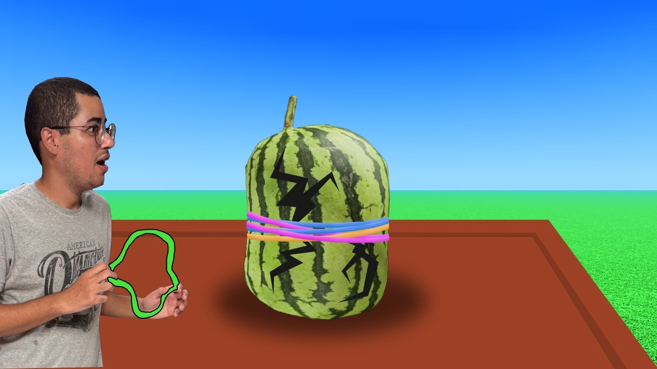 TENTE NÃO FAZER A MELANCIA EXPLODIR! (ROBLOX - RUBBER BAND WATERMELON, SMASH WATERMELON)