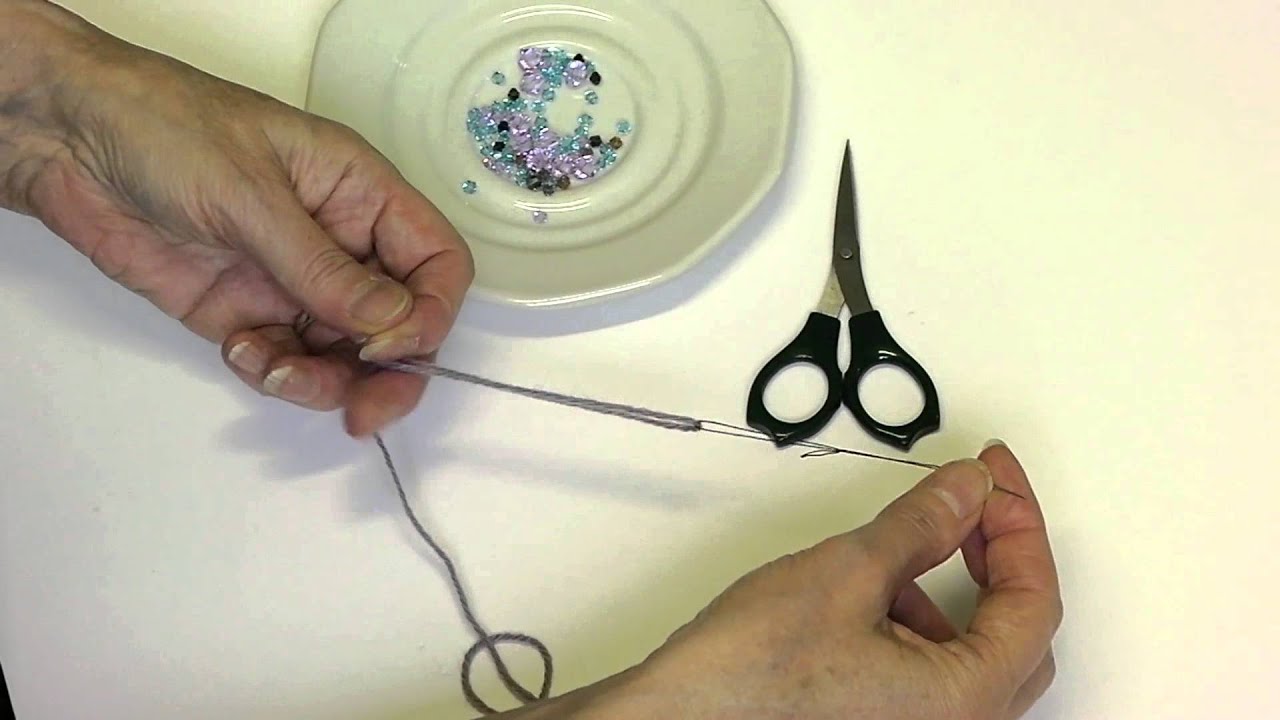 Threading Crystals or Beads on to Your Yarn