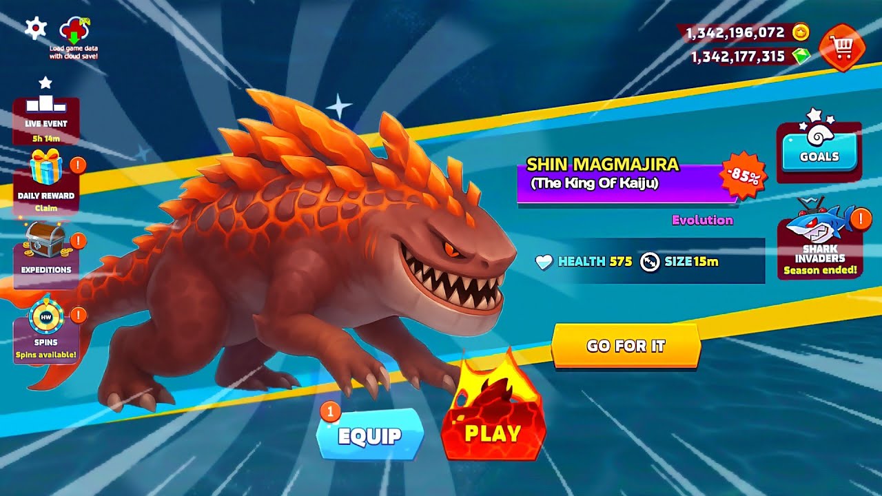 GIANT MAGMAJIRA SHARK GOT 90% OFF - BIG SHARK - UNLOCKED ALL HUNGRY SHARK EVOLUTION GAMEPLAY