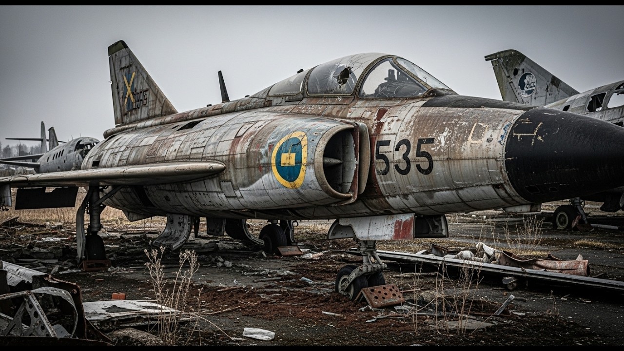 ASMR jet Restoration! Full Restoration 1965 Saab 35 Draken from Burnt Condition to Looking New