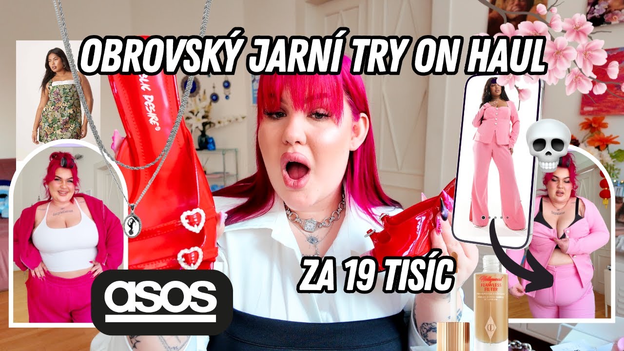 jarní ASOS HAUL oblečení, makeupu & doplňků za 19tisíc | TRY ON | SugarDenny