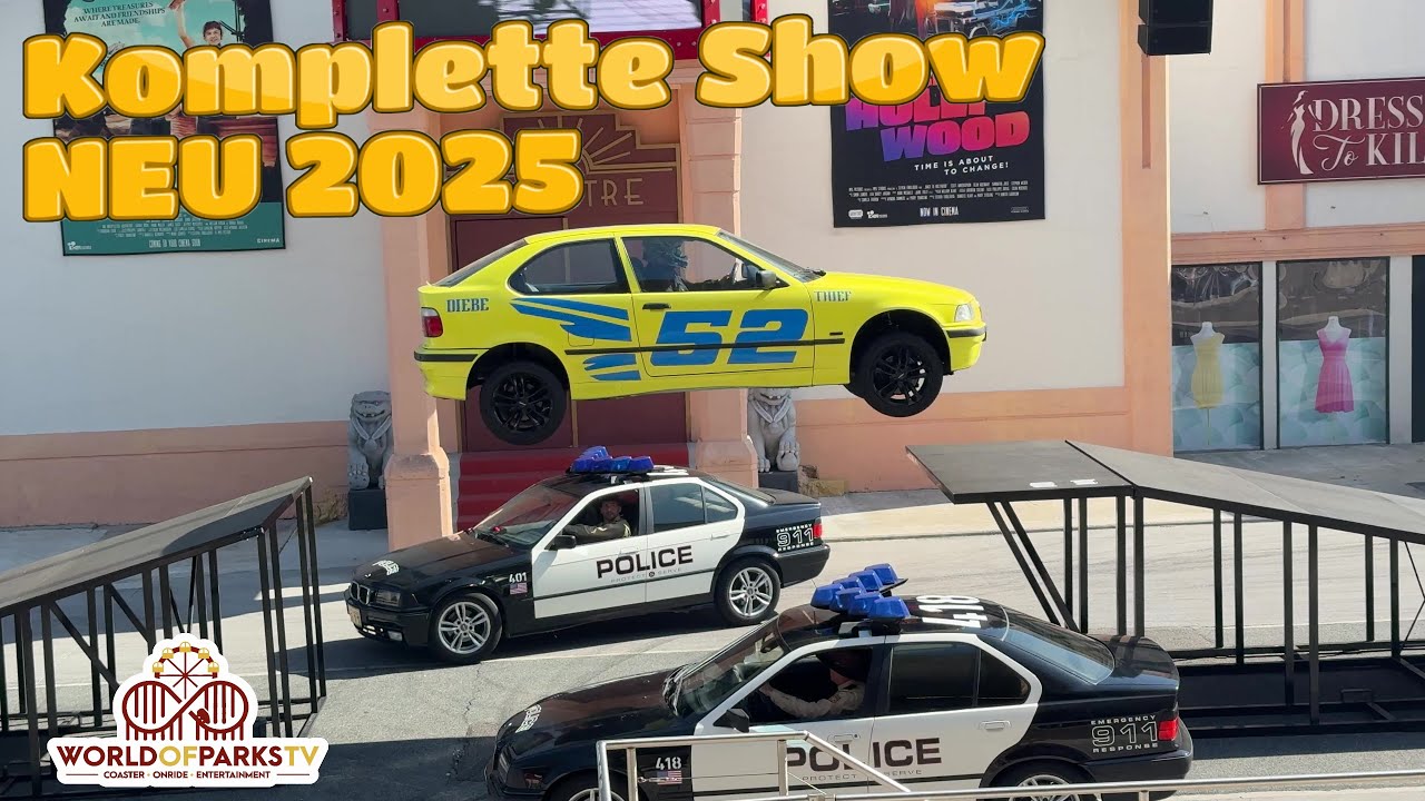 Movie Park Germany 2025 - Operation Red Carpet - The Action Stunt Show – Komplette Show - Crazy Cops