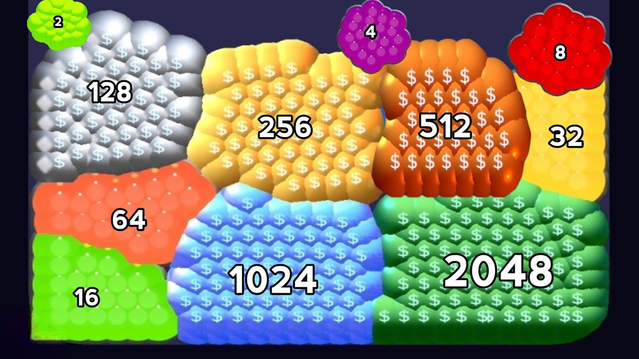 Merge The Jelly 🟡 | Level Up Jelly 2048 Infinity | Colorful ASMR Merge Game (Mobile Gameplay)