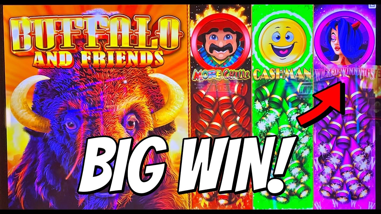 I switched slots and got a WICKED BIG WIN on Buffalo and Friends!