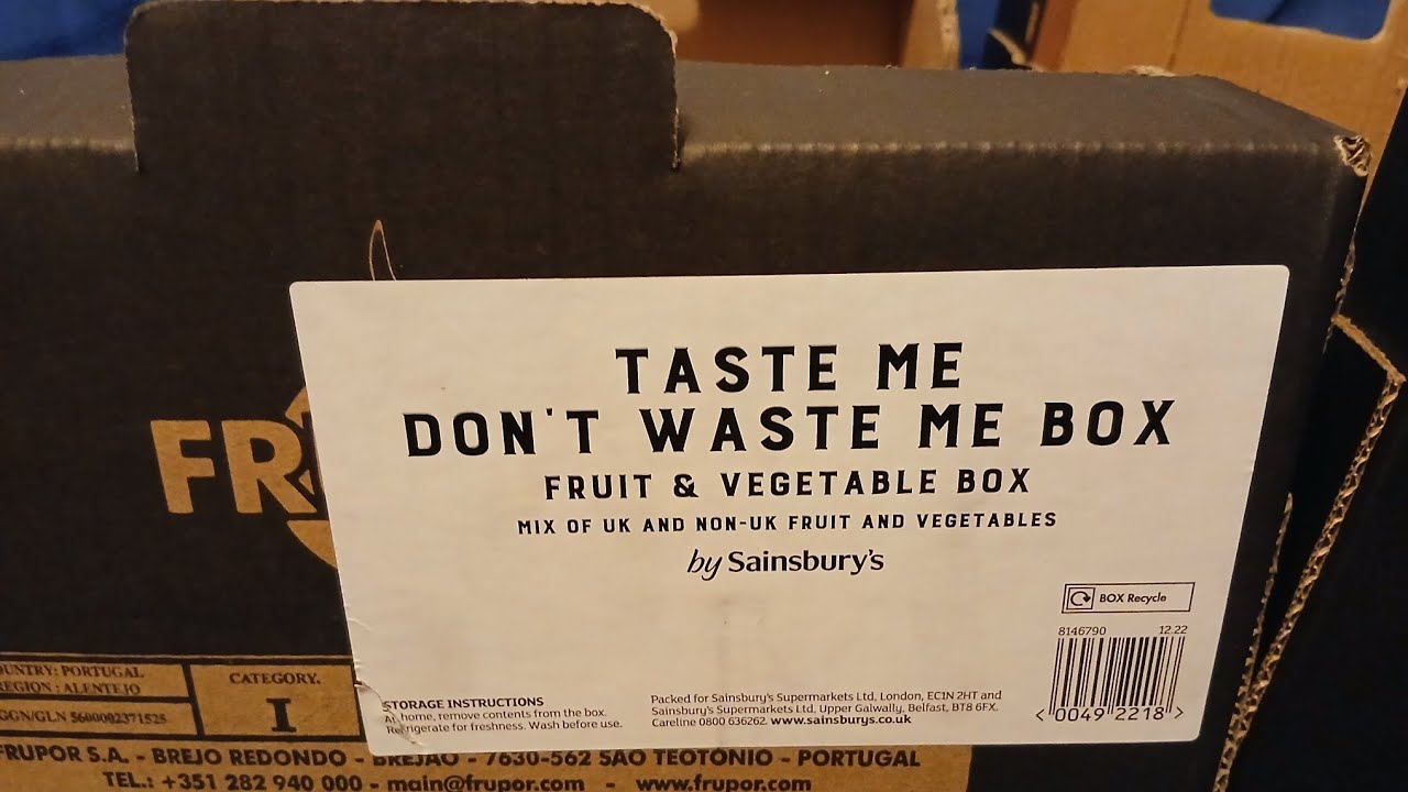 UNBOXING A SAINSBURY'S   FRUIT VEG WASTE BOX 