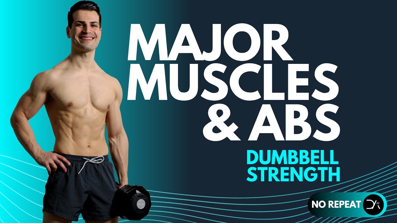 35 Minute DUMBBELL COMPOUND Workout  ( MAJOR MUSCLES + ABS 🦾)