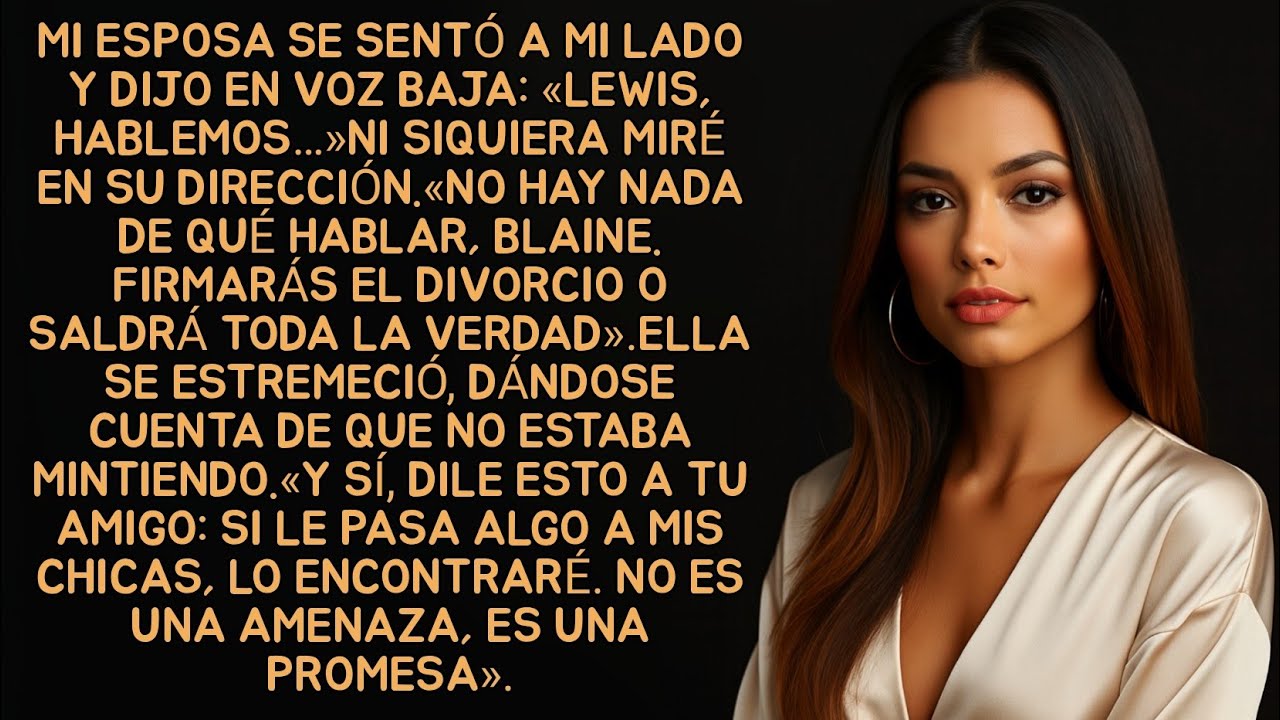 Mi esposa se sentó a mi lado y dijo en voz baja: «Lewis, hablemos…»Ni siquiera miré en su dirección.
