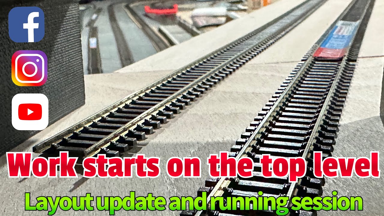 Building a model railway - twin track second level progress