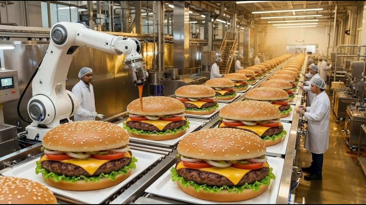 How Aloo Tikki Burgers Are Made | Inside a Modern Food Factory (Full Process)