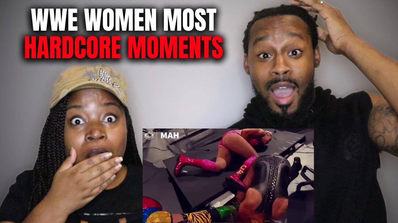 The Demouchets REACT First Time Watching WWE Women Most Hardcore Moments