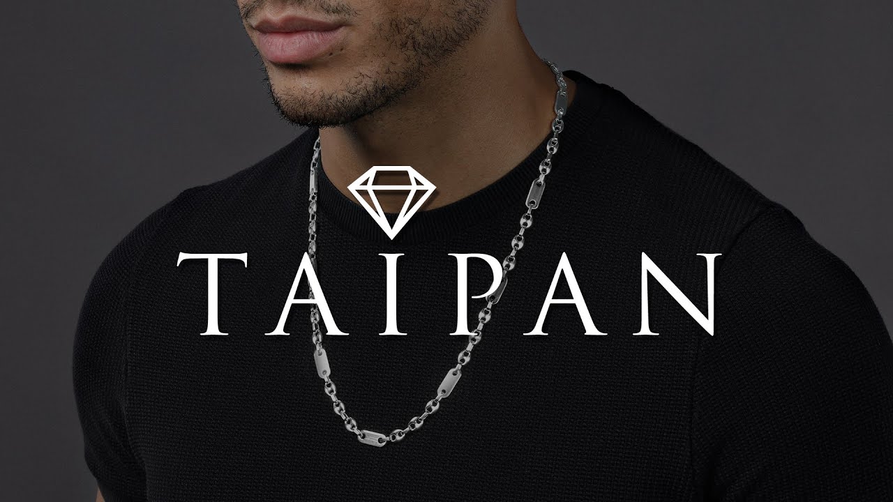 Taipan Plattenkette + Bohnenkette 60/70cm lang 6mm breit 925 Sterling Silber