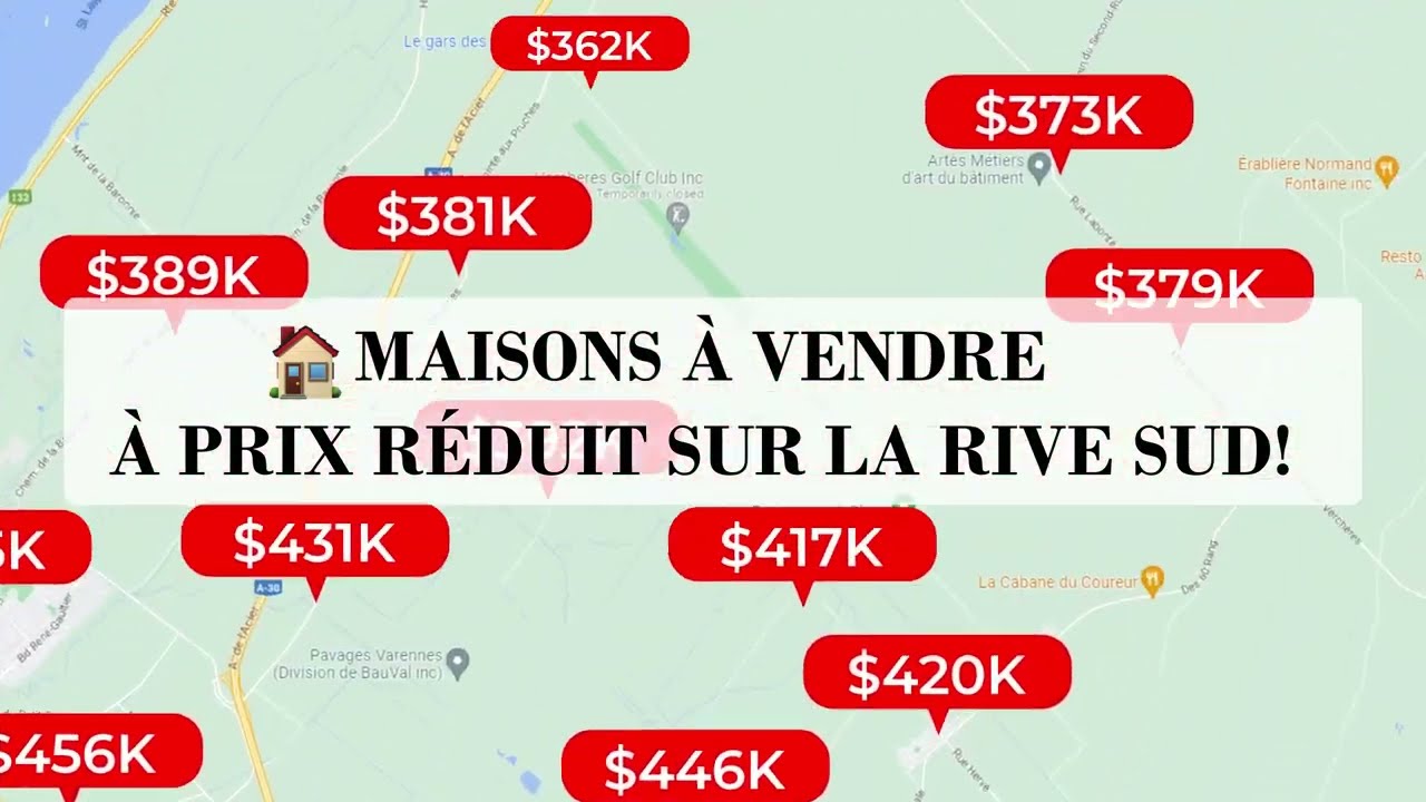 Maisons &agrave; vendre &agrave; prix r&eacute;duit sur la Rive Sud!