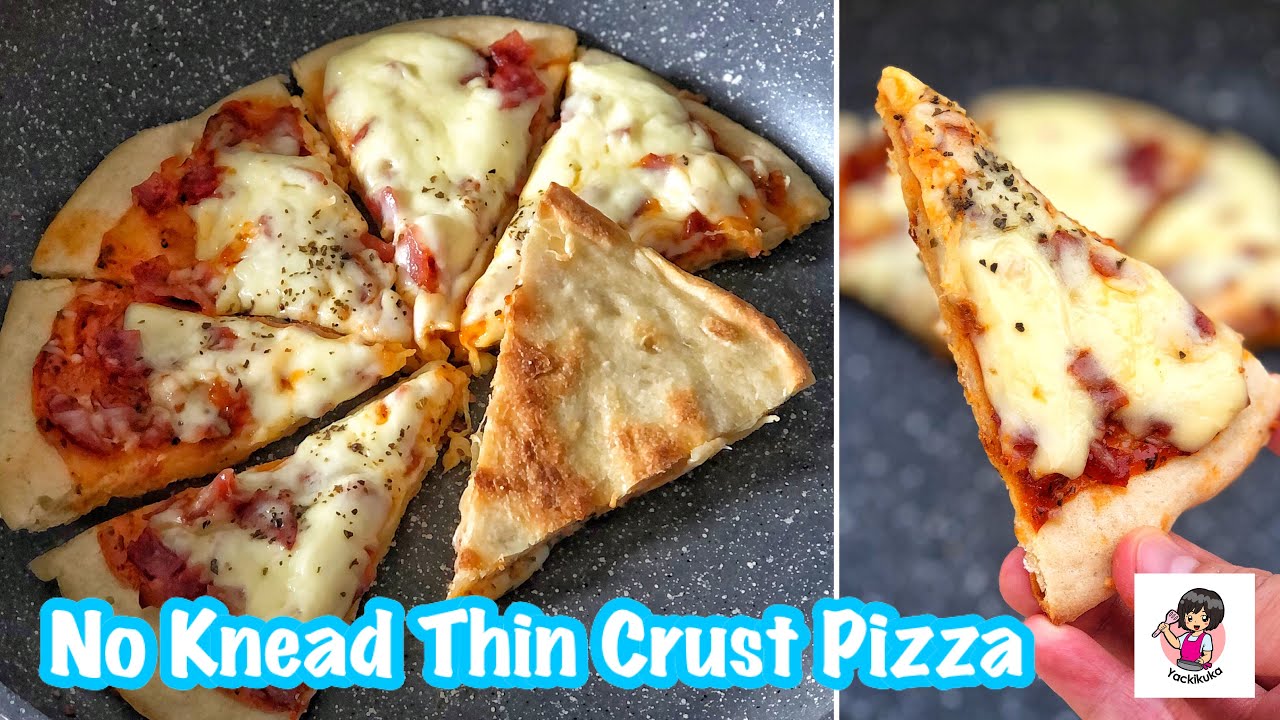 PIZZA TEFLON TIPIS • Tanpa Ulen • Tanpa Telur • Takaran sendok! BEST EVER RECIPE❤️❤️
