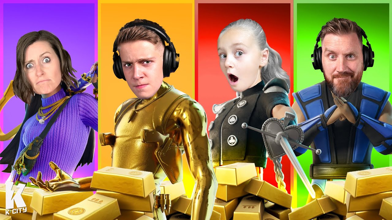 Get the Most Gold *1v1v1v1* Outlaw Challenge in Fortnite! K-CITY GAMING