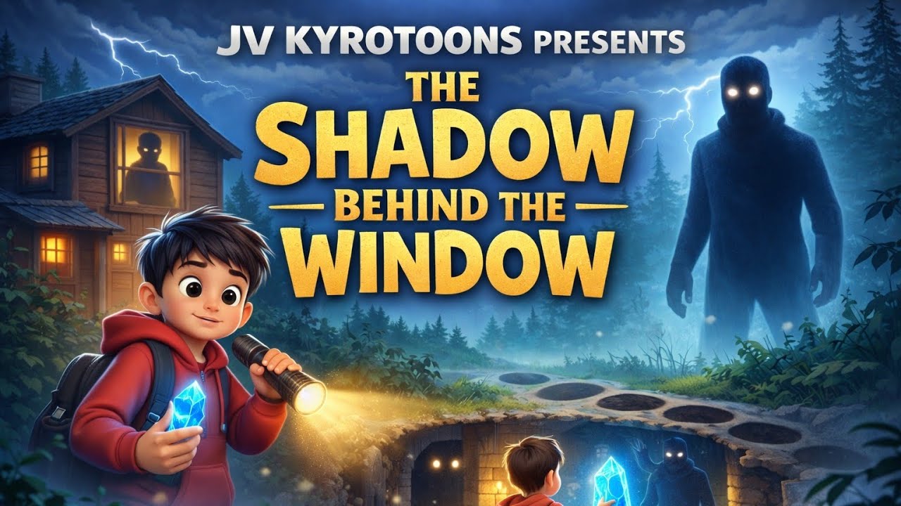 A Shadow Knocked On His Window… 😱 | Scary Mystery Story For Kids | 3D Animation | JV Kyrotoons