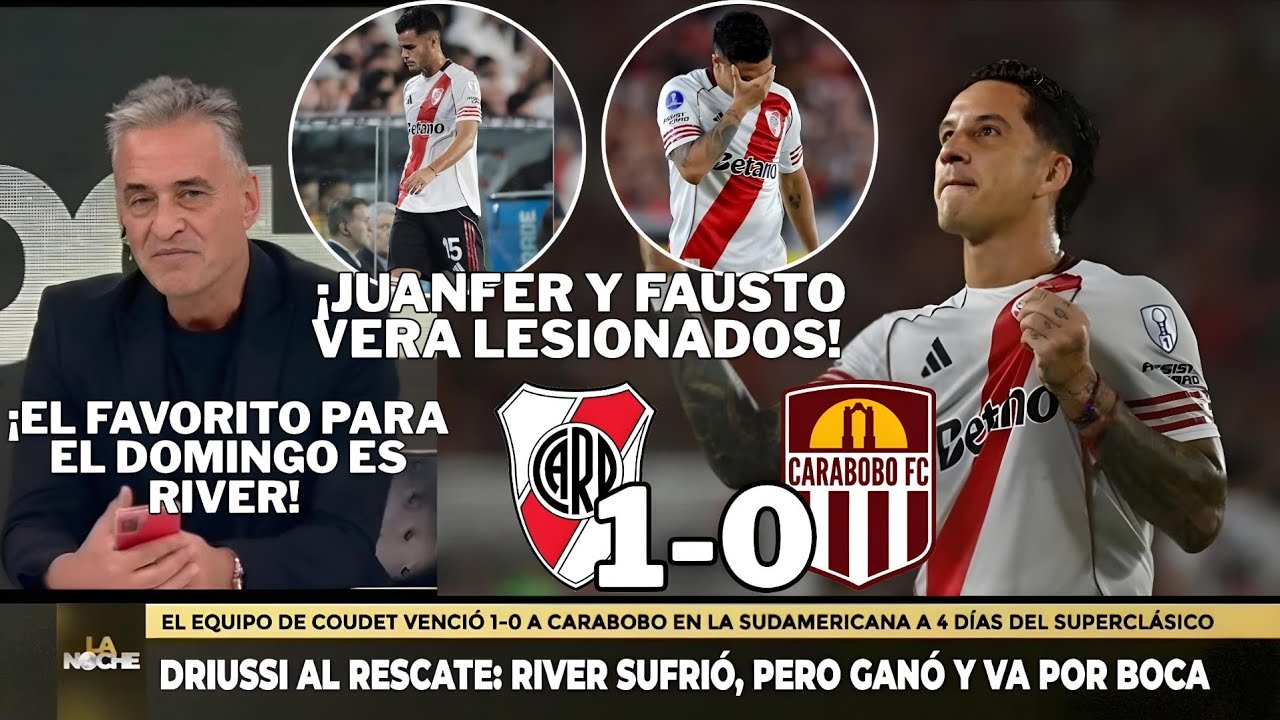 Driussi al rescate: river sufri&oacute; pero gan&oacute; y va por boca, River Plate 1 Carabobo fc 0