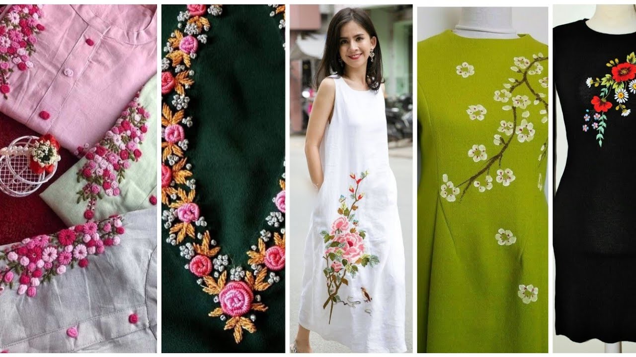 Fashion designer | Hand embroidery | Beautiful and unique embroidery for Kurti, saari, one piece