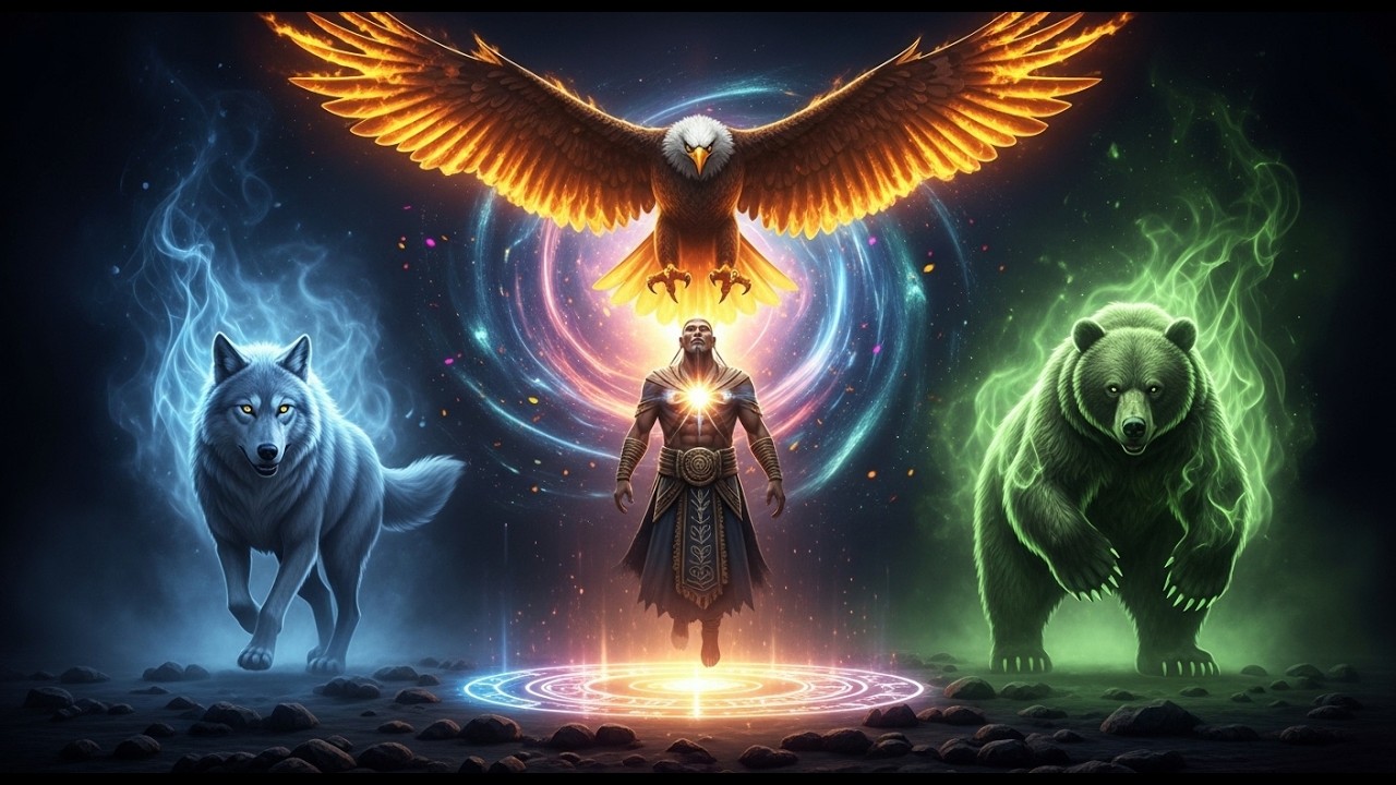 ACTIVATE ALL GUARDIANS 🦅🐺 963Hz God Frequency • Shamanic Portal v3.0 (Episode 4)