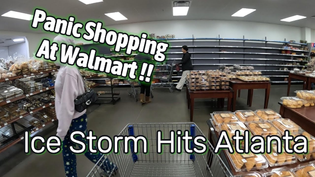 Panic Ice Storm Shopping at Walmart in Atlanta.
