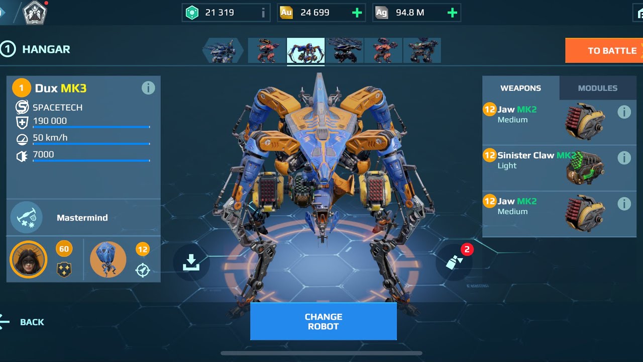 Unstoppable Dux Jaw -Claw | War Robots Gameplay