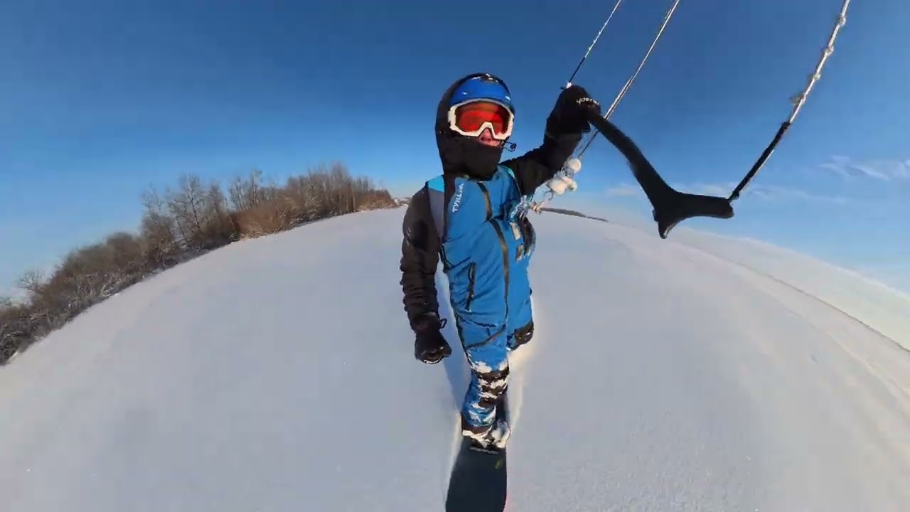 Венев 2026. snowkiting in light winds