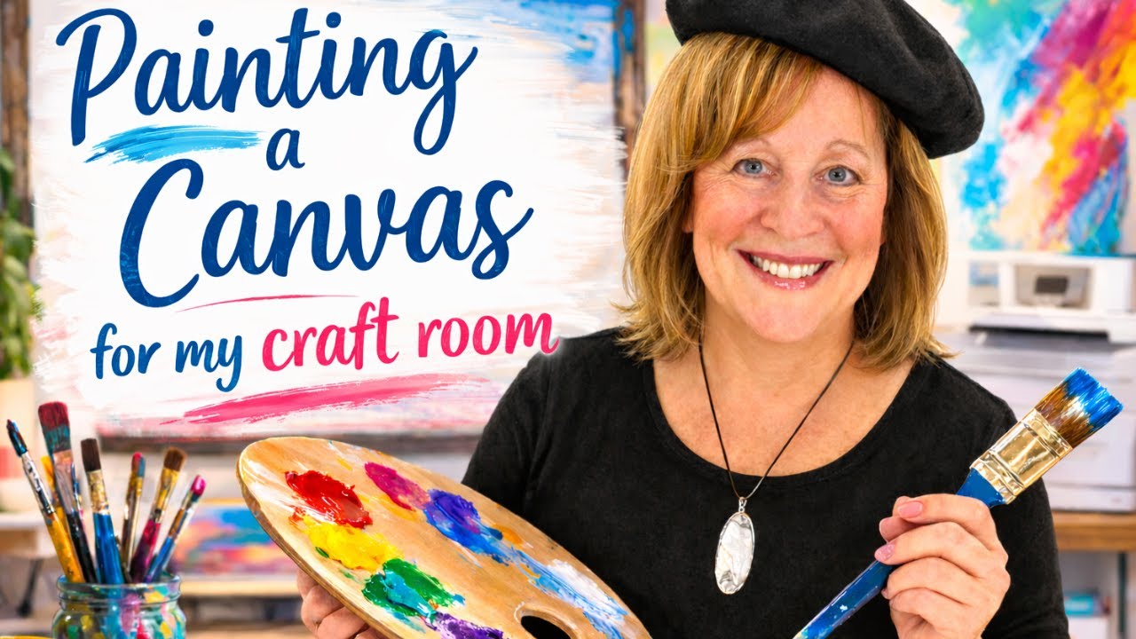 Let's Paint a Quick Canvas for My Craft Room