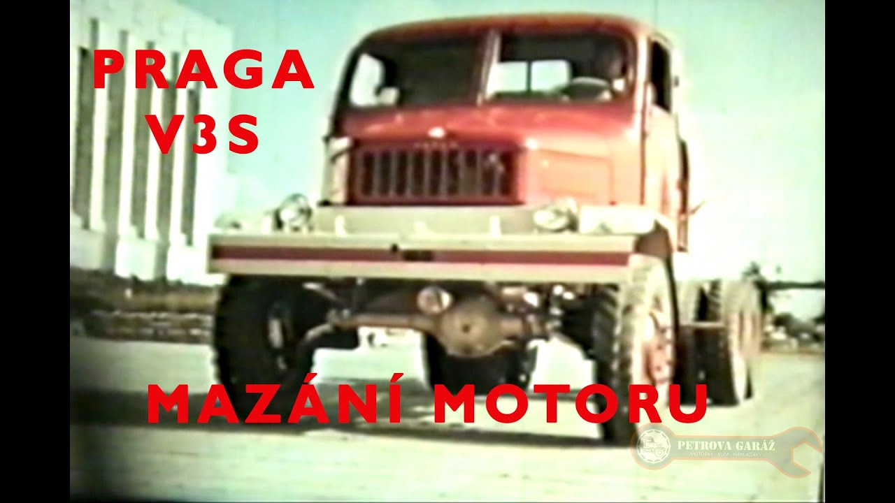 Mazání a pomocné části motoru Praga V3S