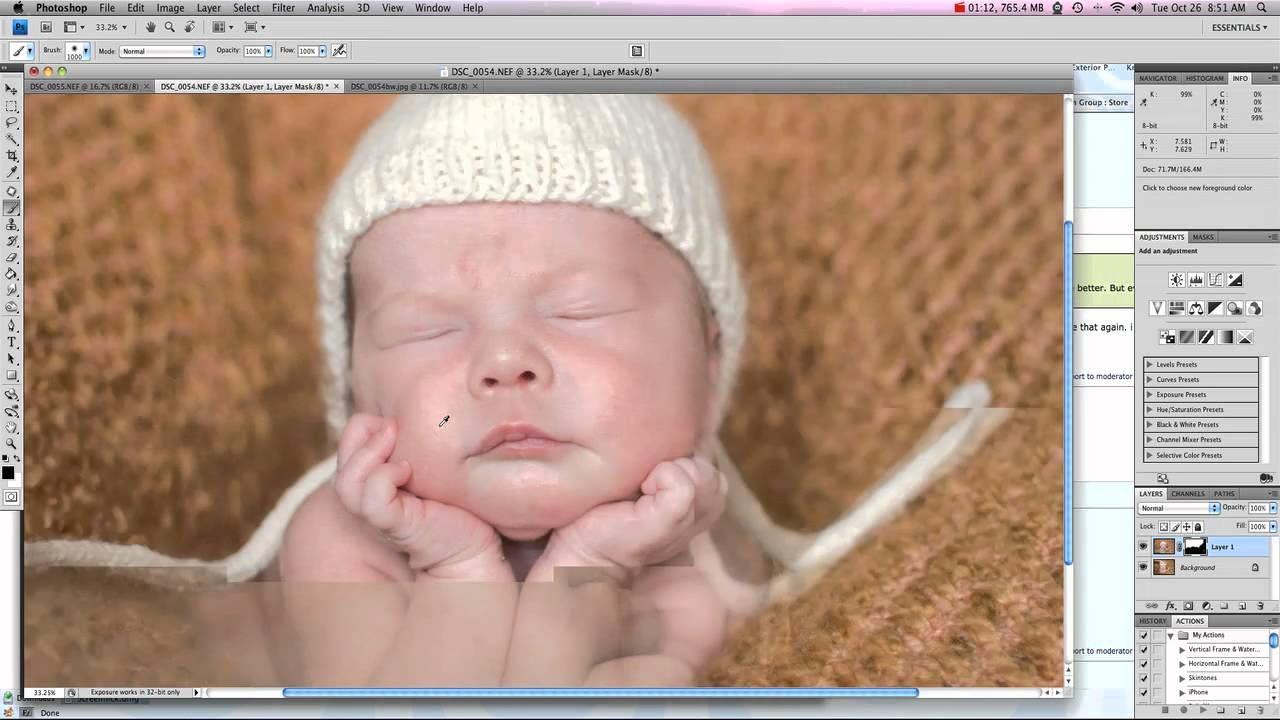 Newborn Froggy Pose in Photoshop