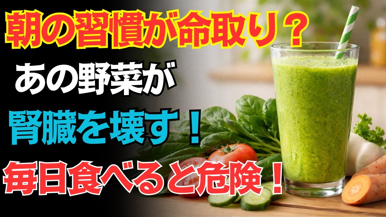【腎臓要注意】健康に良いはずの「あの野菜」が腎臓を静かに壊す！？知らずに食べている最悪の野菜4選 vs 腎臓を本当に守る最高の野菜4選！