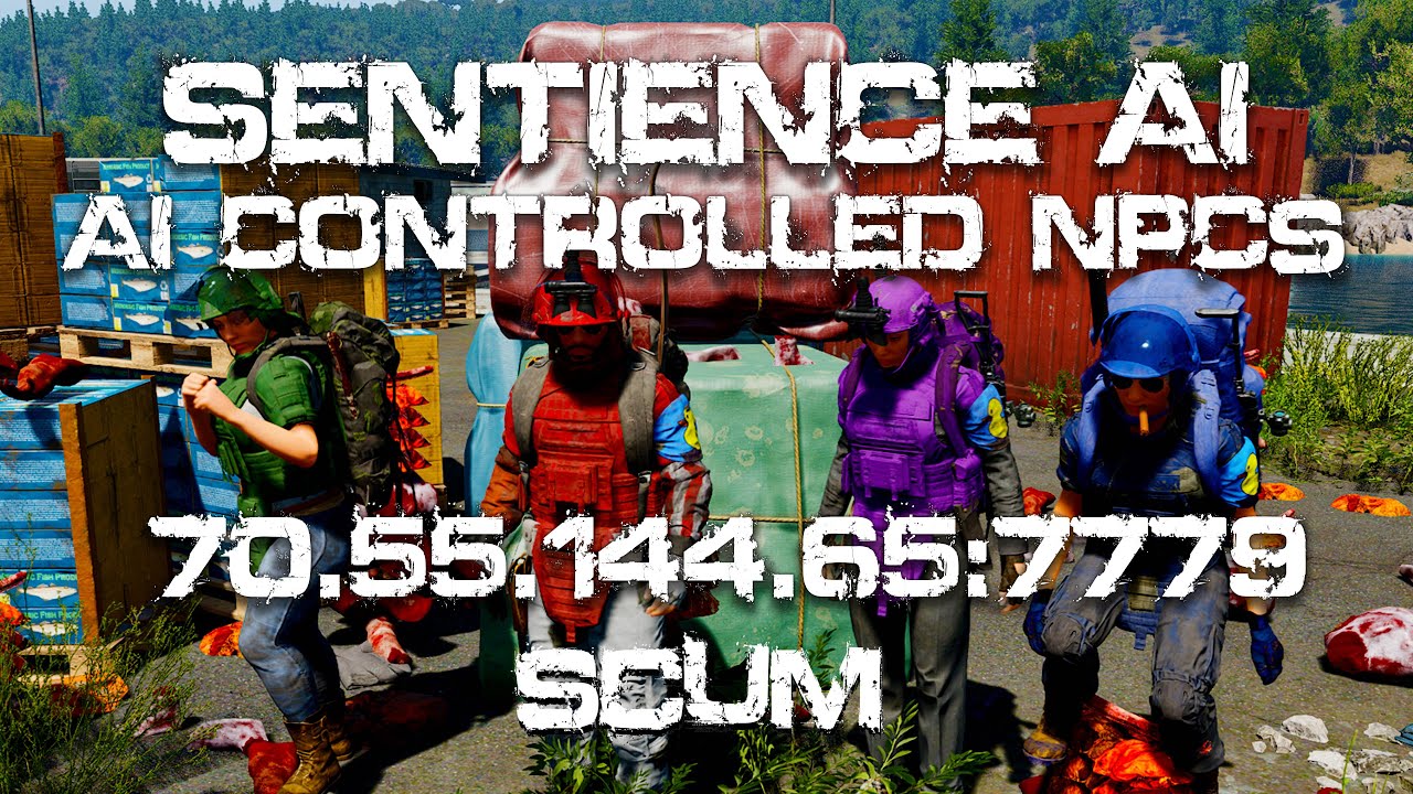 Destroying Sentries on SCUMs Hardest AI PVE Server (AI NPCs & Puppets) | SCUM 1.1