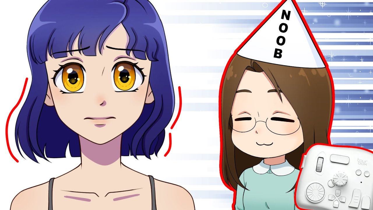 Noob Tries to Animate Hair! 😵‍💫 | & TourBox Elite Impressions!