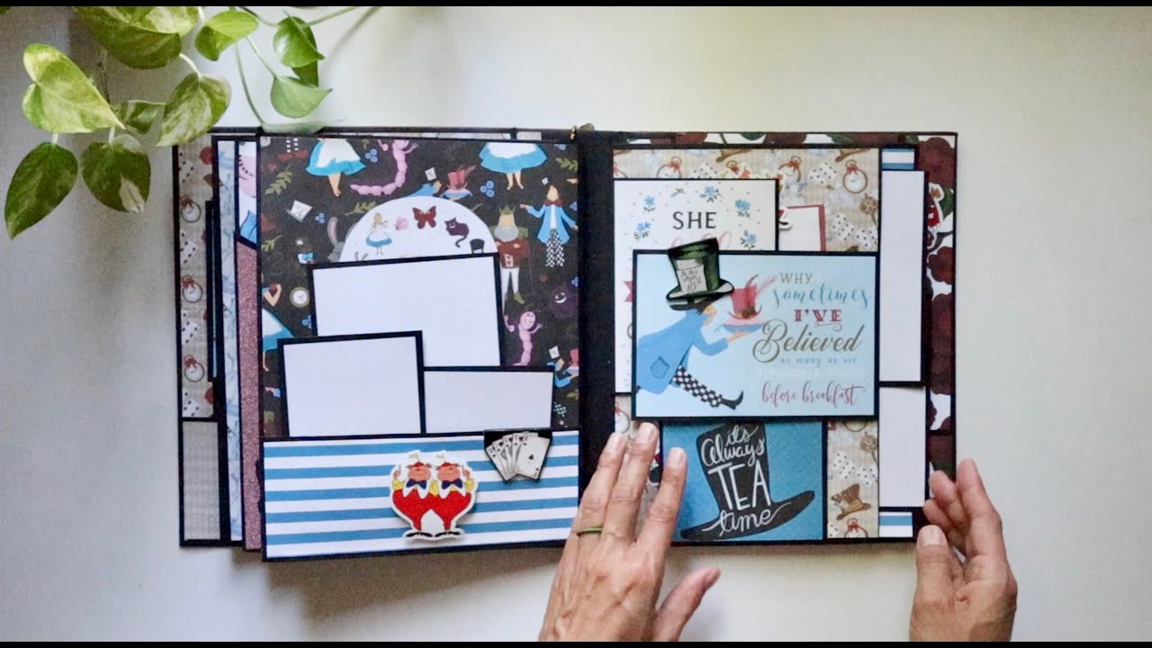 Scrapbook Mini Album Student-Made *Simply Beautiful!* Echo Park Alice In Wonderland 2023