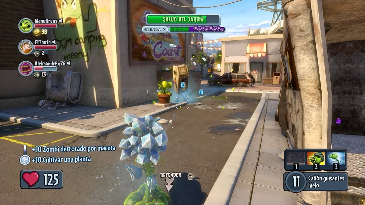 PVZ Garden Warfare - Operaciones de jardín con Guisante de hielo - Gameplay (PC)