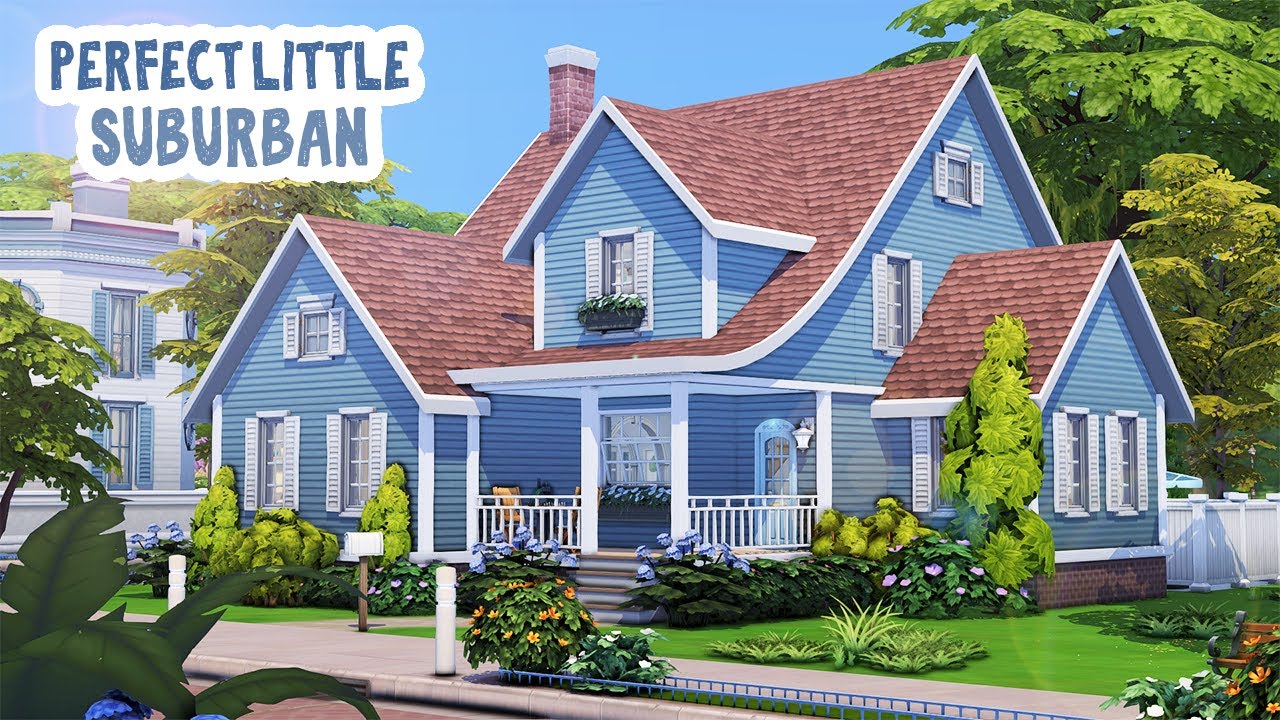 Perfect Little Suburban || The Sims 4 Family Home: Speed Build