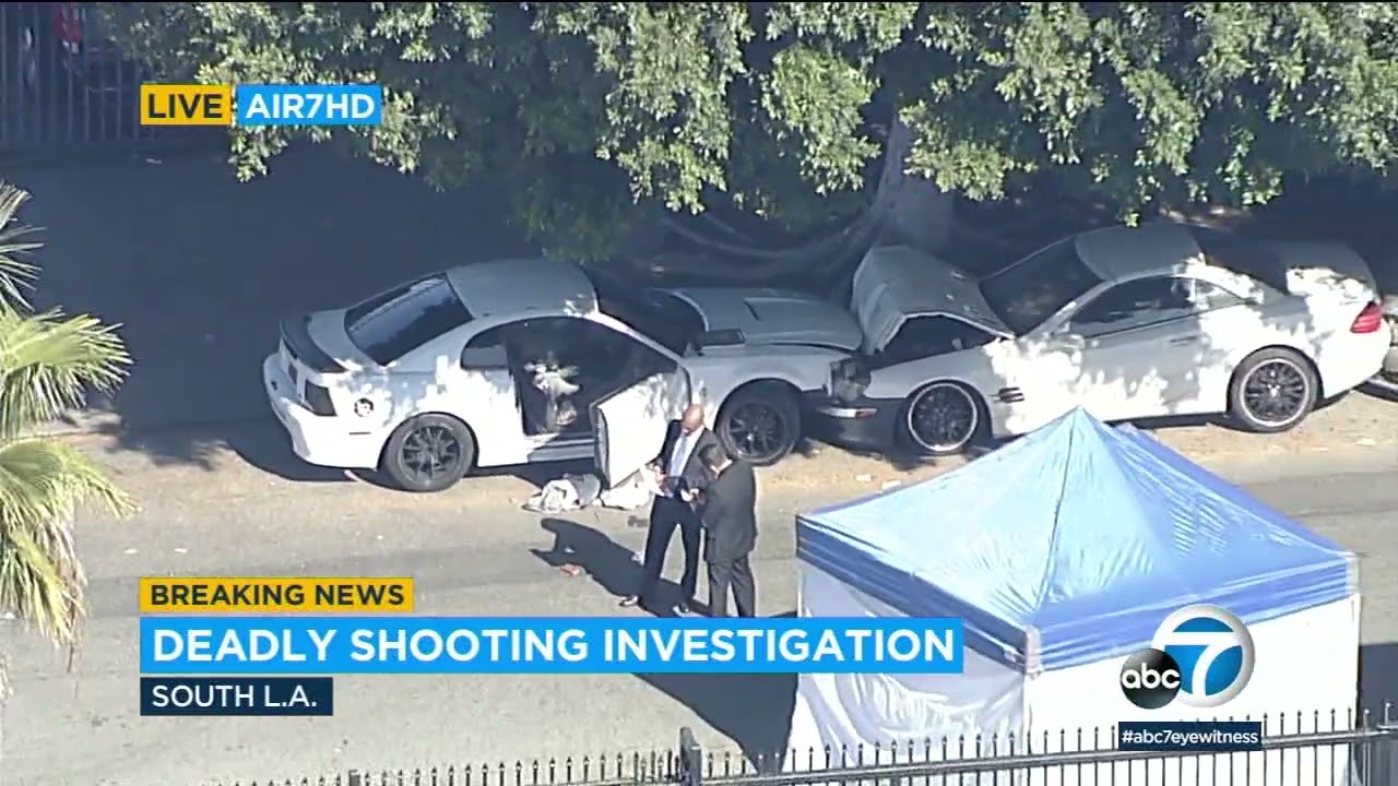 Car-to-car gunfight in Compton ends in crash, 1 dead in South LA