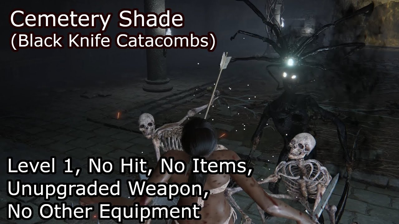 Elden Ring - Cemetery Shade (Level 1, Unupgraded Weapon, No Other Equipment, No Hit, No Items)
