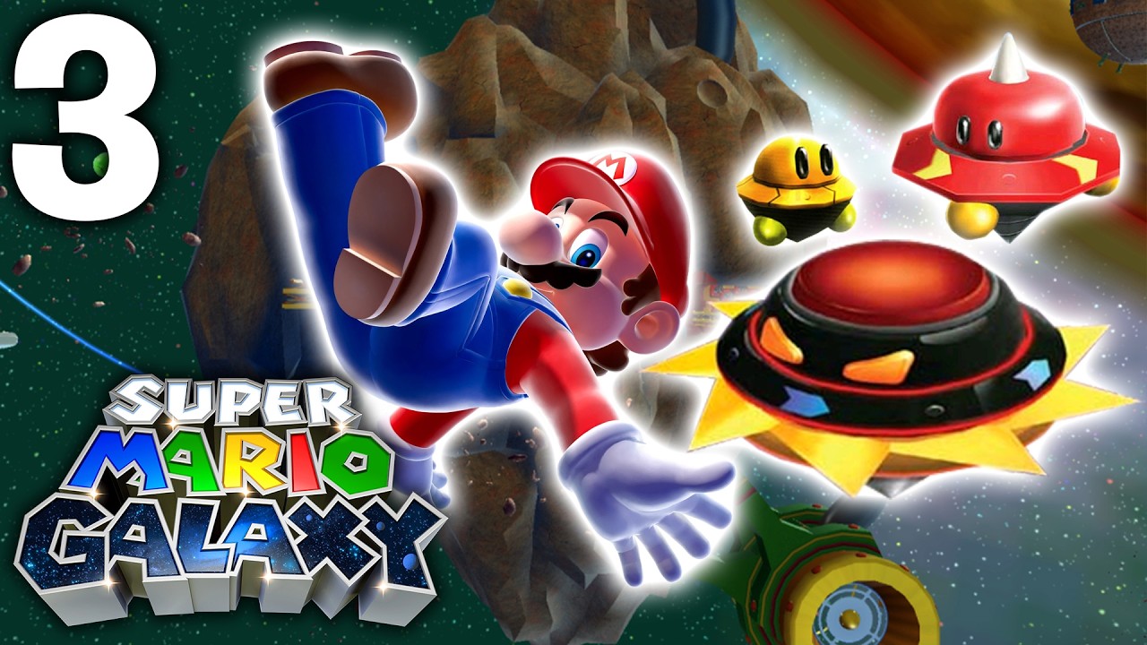 Super Mario Galaxy | Full Game Walkthrough - Part 3: Battlerock Galaxy!
