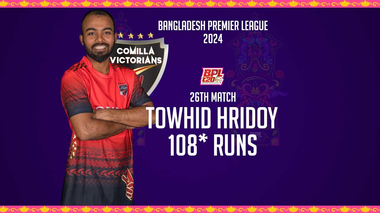 Towhid Hridoy's 108 Runs Against Durdanto Dhaka | 26th Match | Season 10 | BPL 2024