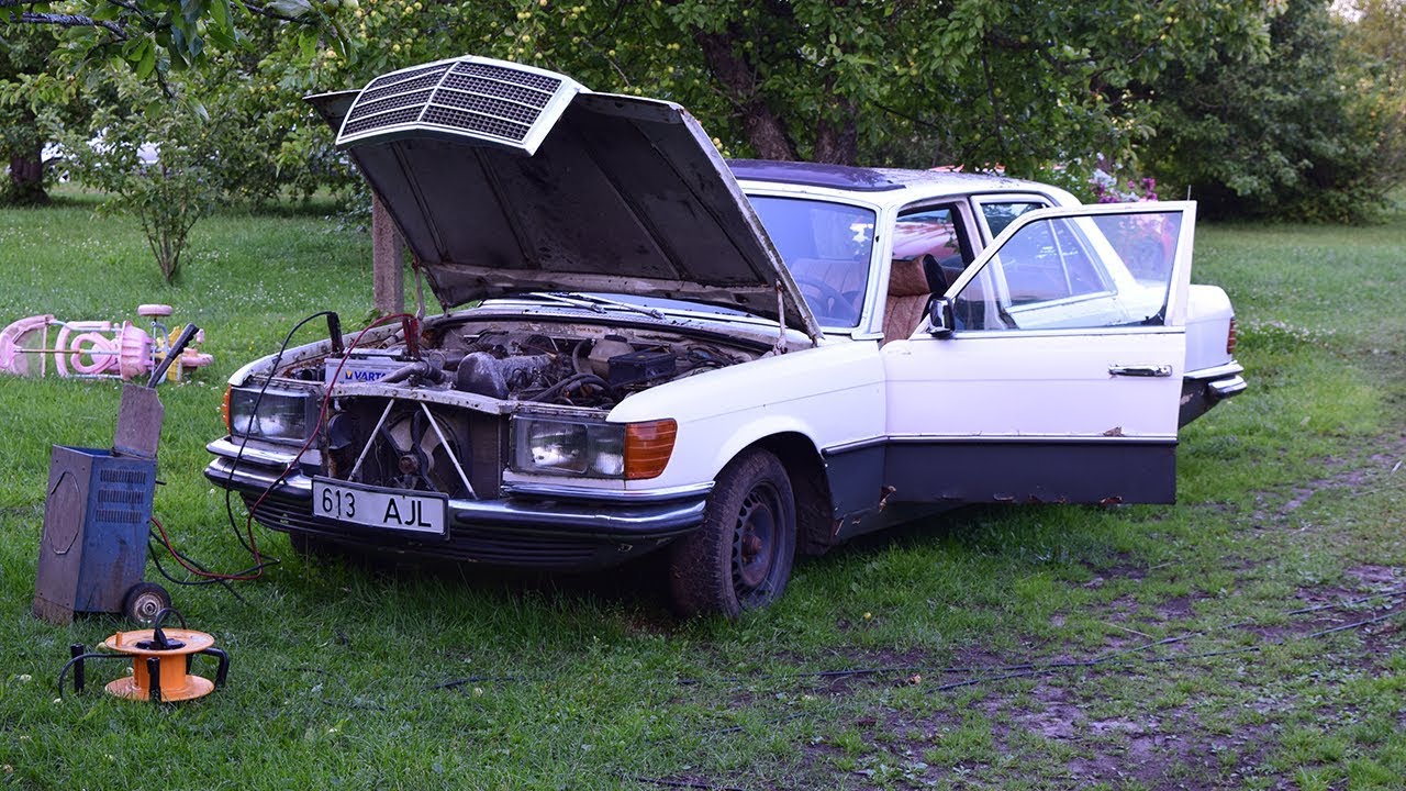 Starting Mercedes-Benz w116 2.4D After 9 Years (1080p)