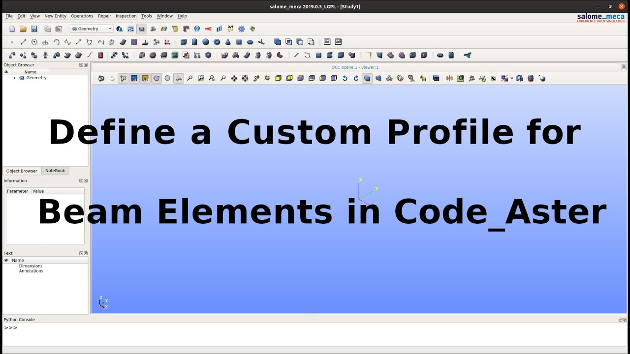 How-to Video: Define a Custom Profile for Beam Elements in Code_Aster