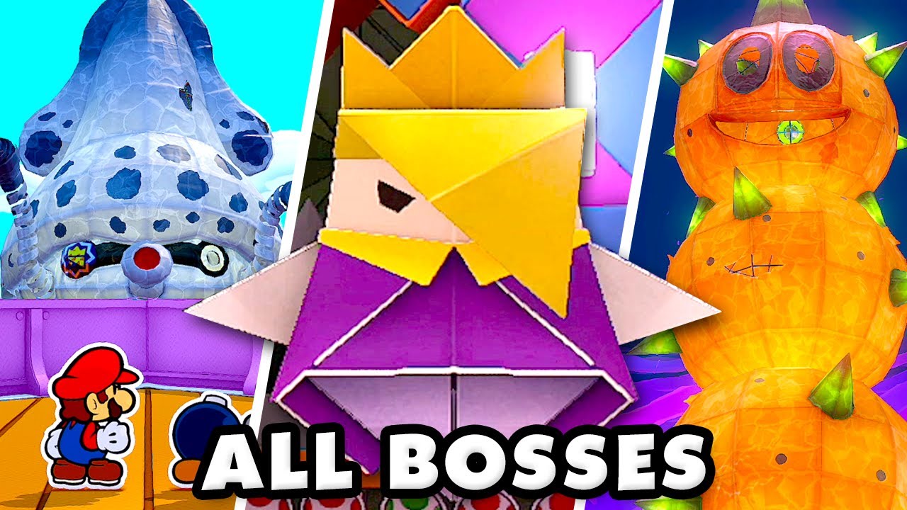 Paper Mario: The Origami King - All Bosses Gameplay! (Nintendo Switch)