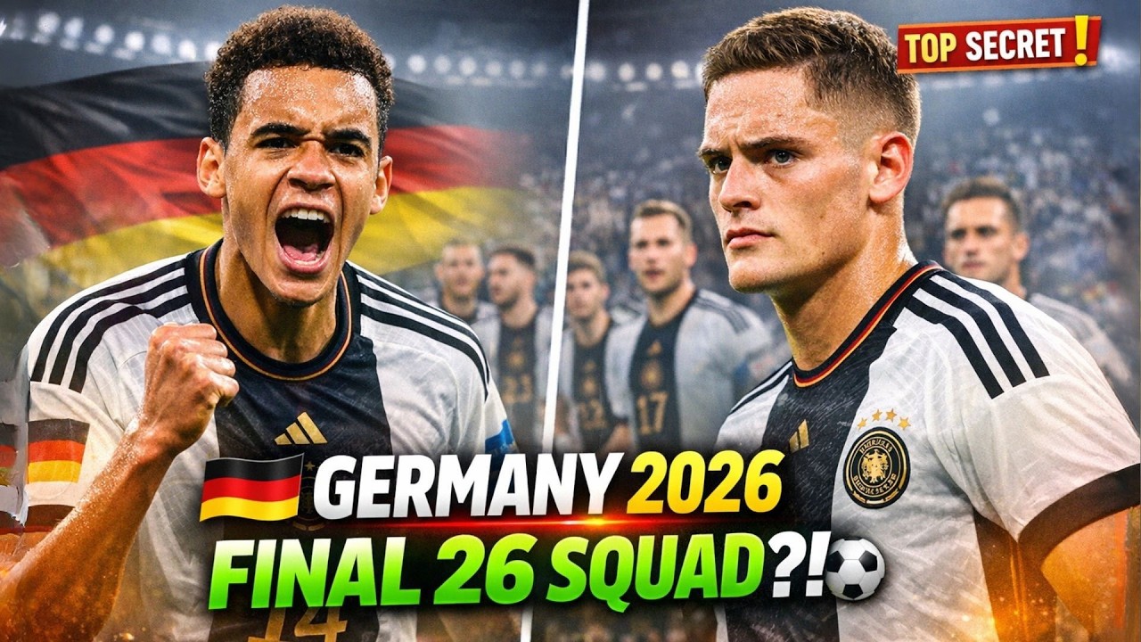 Germany&rsquo;s Final 26-Man Squad for World Cup 2026 | Full Prediction & Tactical Analysis 🇩🇪⚽