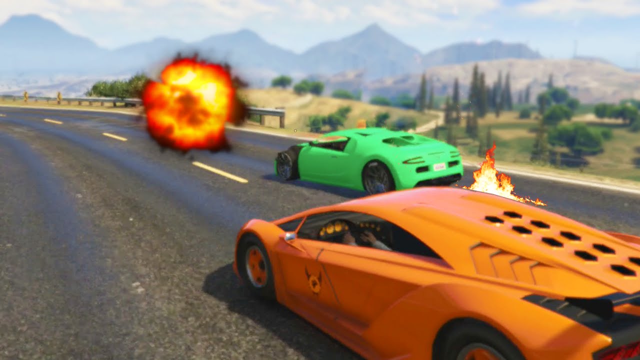 Extreme Sticky Bomb Race (GTA 5 Funny Moments)