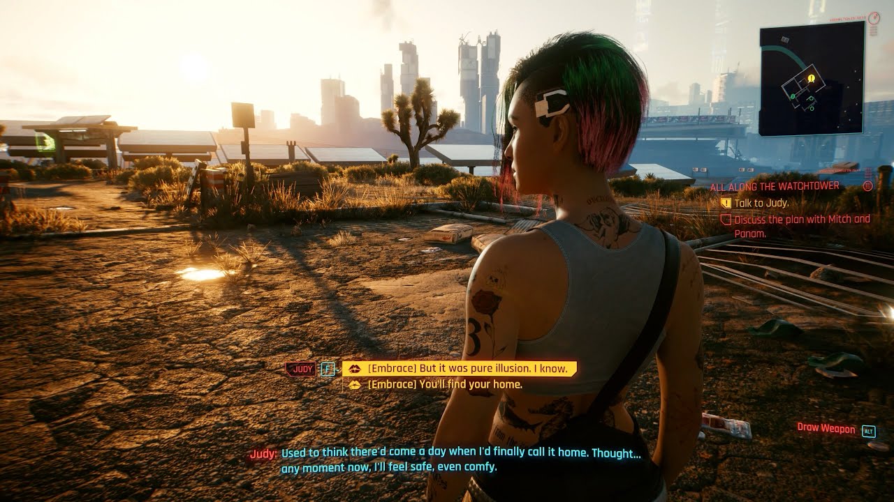 Cyberpunk 2077 - Female V Best Ending, True Happy Ending (Panam Route and Be with Judy) 2K 1440P