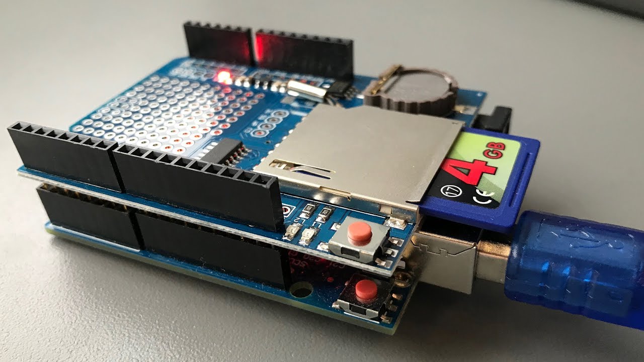 Arduino Datenlogger Shield mit SD Karte und RTC Uhrzeit Modul - Programmierung und Aufzeichnung